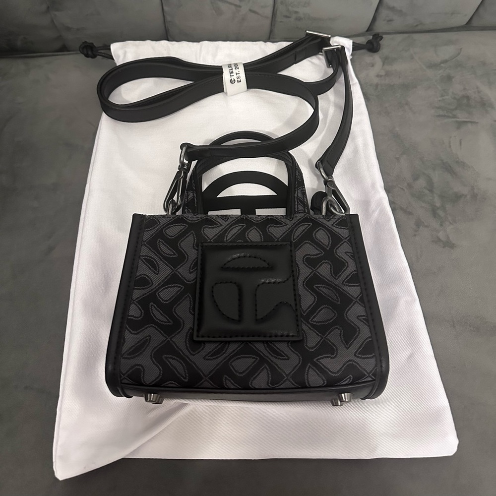 Telfar Jacquard Shopper Black Monogram